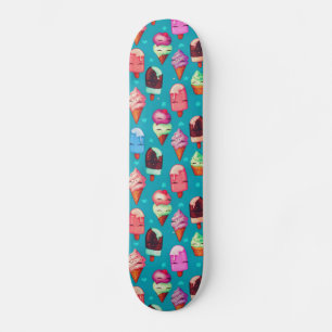 Ice pop and ice cream skateboard