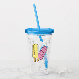 Ice pop cartoon illustration acrylic tumbler