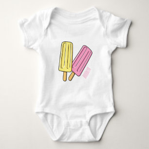 Ice pop cartoon illustration baby bodysuit