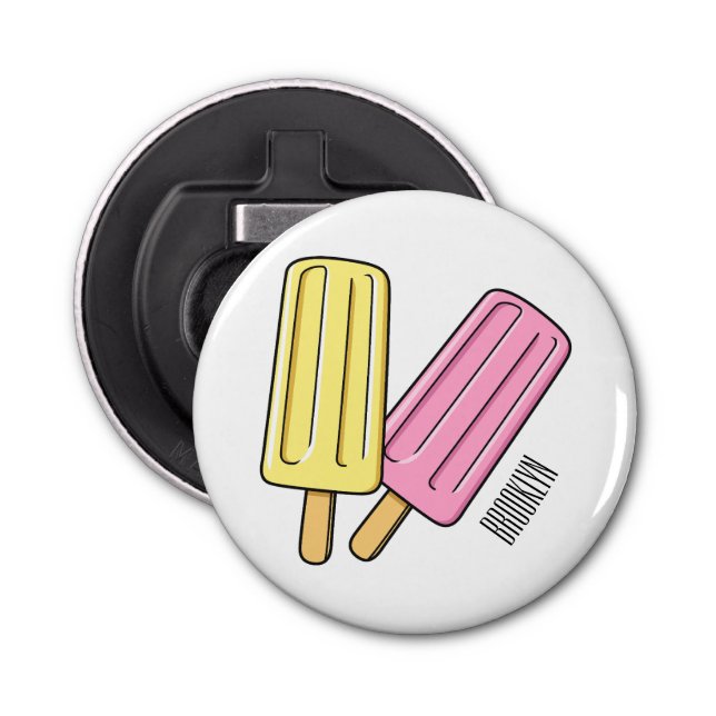 Ice pop cartoon illustration  bottle opener (Front)