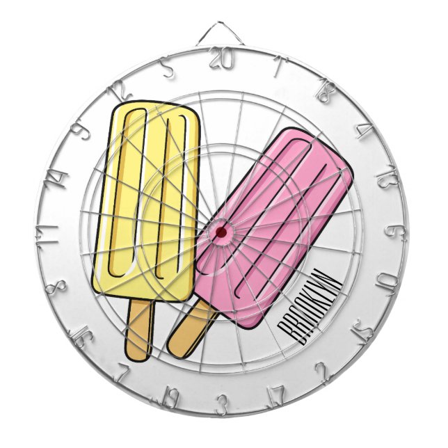 Ice pop cartoon illustration dartboard (Front)