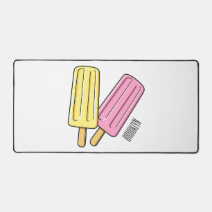 Ice pop cartoon illustration desk mat