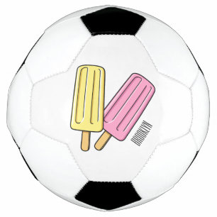 Ice pop cartoon illustration football