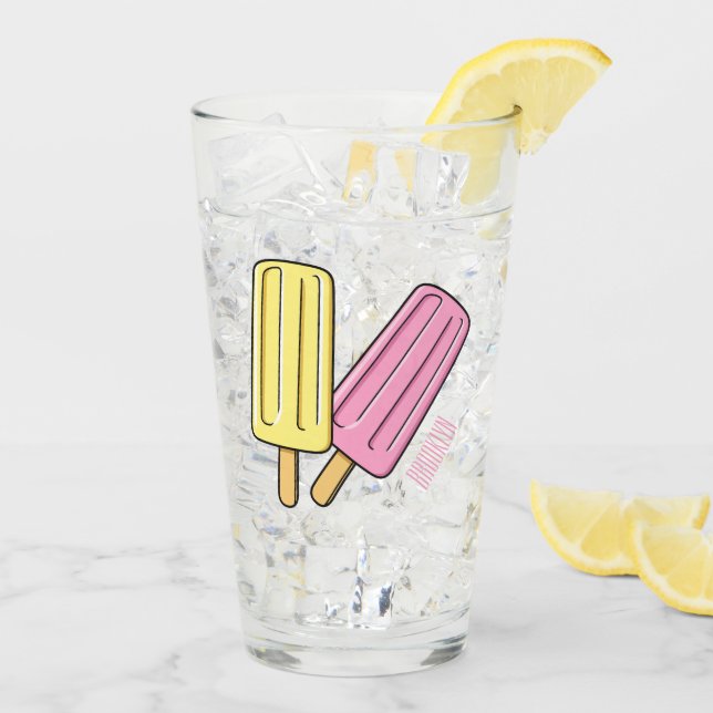 Ice pop cartoon illustration glass (Back Ice)