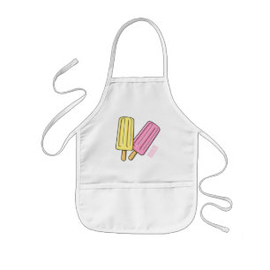 Ice pop cartoon illustration kids apron
