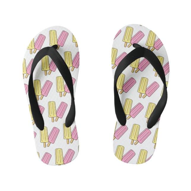 Ice pop cartoon illustration  kid's flip flops (Footbed)