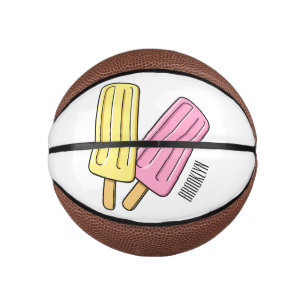 Ice pop cartoon illustration mini basketball
