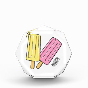 Ice pop cartoon illustration photo block