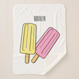 Ice pop cartoon illustration sherpa blanket