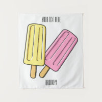 Ice pop cartoon illustration