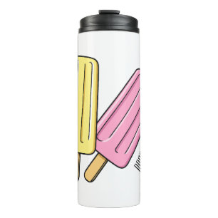 Ice pop cartoon illustration thermal tumbler