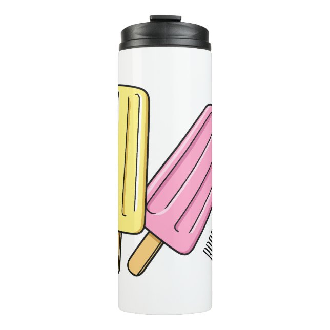 Ice pop cartoon illustration thermal tumbler (Front)