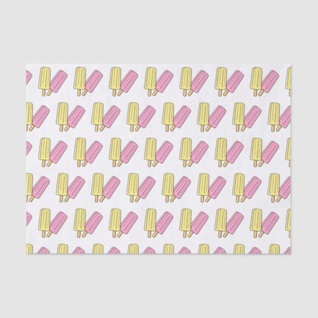 Ice pop cartoon illustration tissue paper (Front)