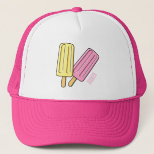 Ice pop cartoon illustration  trucker hat