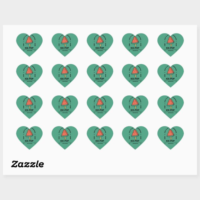 Ice Pop Food is my Love Language Heart Sticker (Sheet)