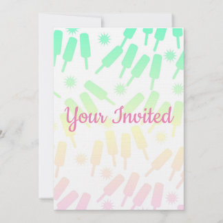 Ice Pop Kids Party Invite