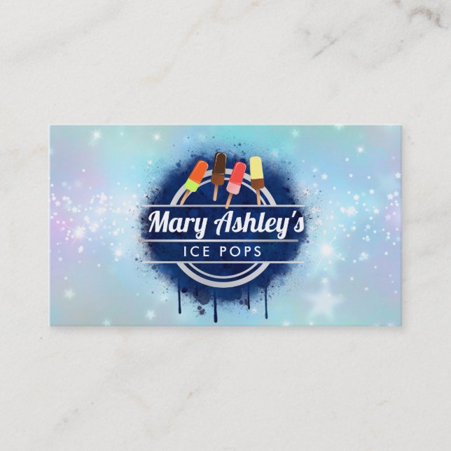 Ice Pops Popsicles business cards (Front)