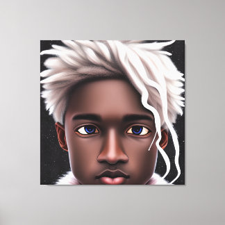 Ice Prince Melanin Black Boy Magic Bruh Winter Bro Canvas Print