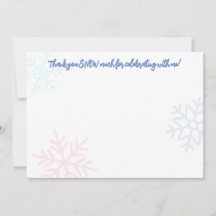 Ice Princess 4th Birthday Thank You Note Card