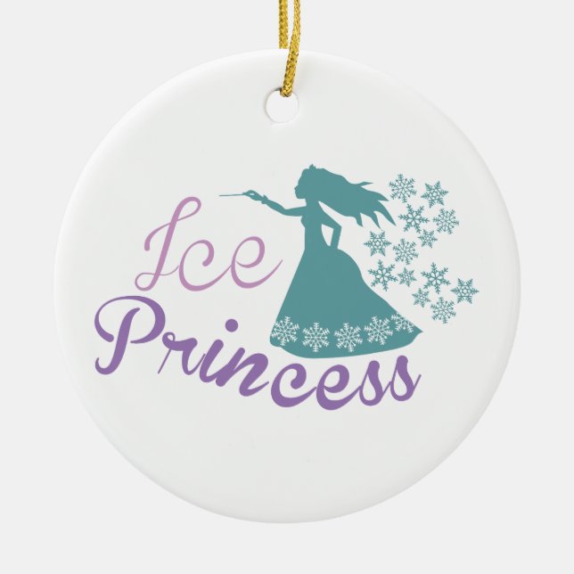 Ice Princess Ceramic Tree Decoration (Front)