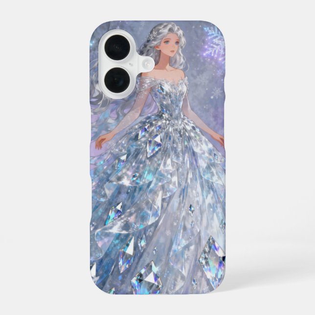 Ice Princess iPhone 16 Case – Magical Winter Queen (Back)
