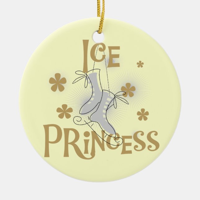 Ice Princess T-shirts and Gifts Ceramic Tree Decoration (Front)
