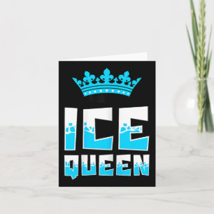 Ice Queen Graphic Ice Fishing Fisher Ice Fish Rod Card