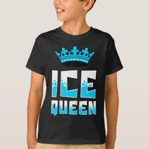 Ice Queen Graphic Ice Fishing Fisher Ice Fish Rod T-Shirt