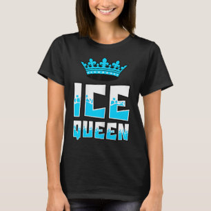 Ice Queen Graphic Ice Fishing Fisher Ice Fish Rod T-Shirt