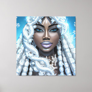 Ice Queen Melanin Women Black Girl Magic Sista Sis Canvas Print