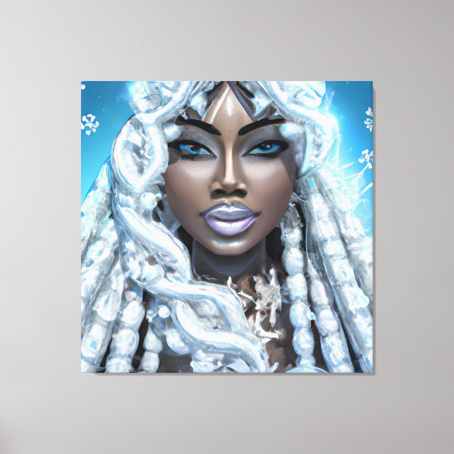 Ice Queen Melanin Women Black Girl Magic Sista Sis Canvas Print (Front)