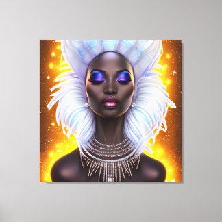 Ice Queen Melanin Women Black Girl Magic Sista Sis Canvas Print