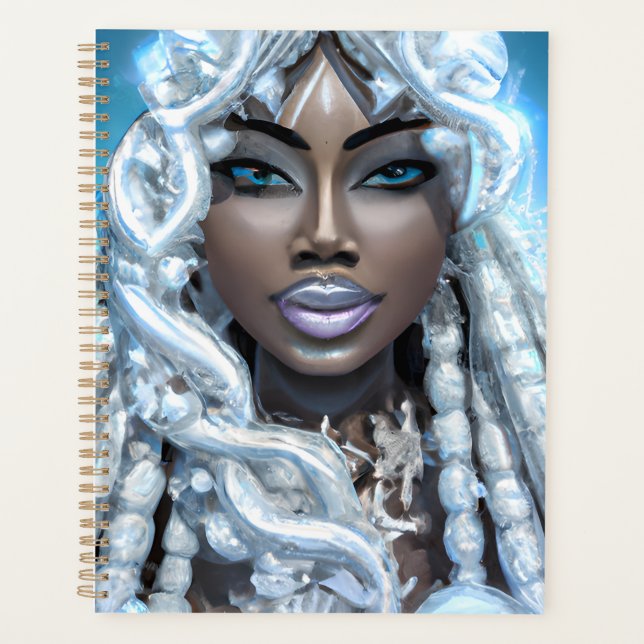 Ice Queen Melanin Women Black Girl Magic Sista Sis Planner (Front)