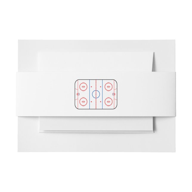Ice Rink Diagram Hockey Game Companion Invitation Belly Band (Front Example)
