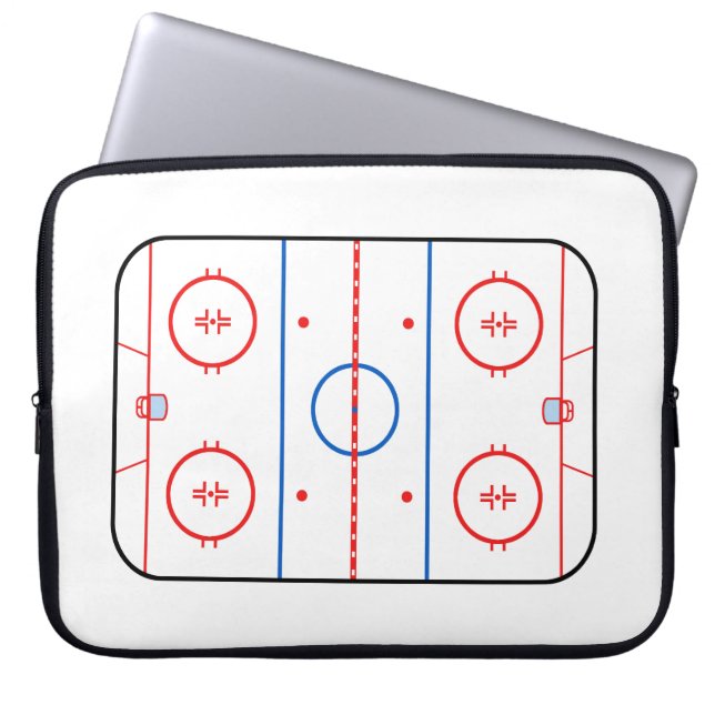 Ice Rink Diagram Hockey Game Companion Laptop Sleeve (Front)