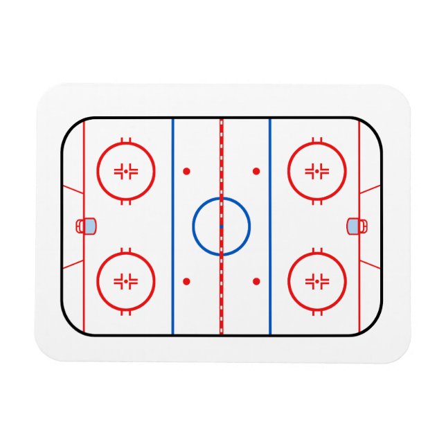 Ice Rink Diagram Hockey Game Companion Magnet (Horizontal)