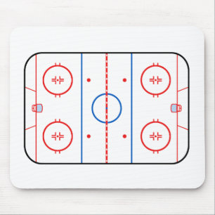 Ice Rink Diagram Hockey Game Companion Mouse Mat