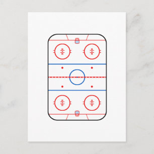 Ice Rink Diagram Hockey Game Companion Postcard