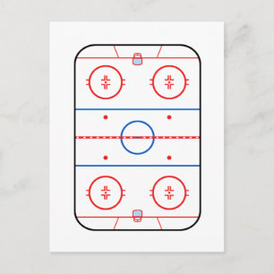 Ice Rink Diagram Hockey Game Companion Postcard