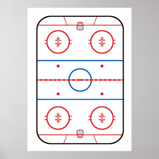Ice Rink Diagram Hockey Game Companion Poster
