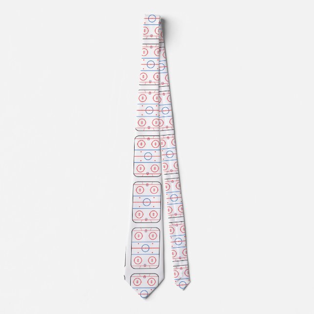 Ice Rink Diagram Hockey Game Companion Tie (Front)