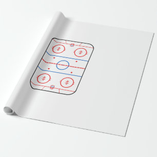 Ice Rink Diagram Hockey Game Companion Wrapping Paper