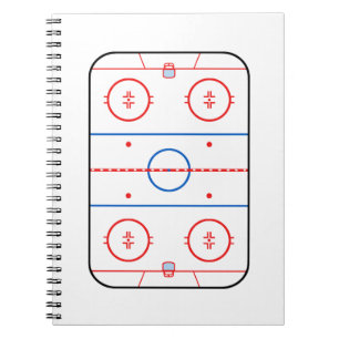 Ice Rink Diagram Hockey Game Decor Notebook