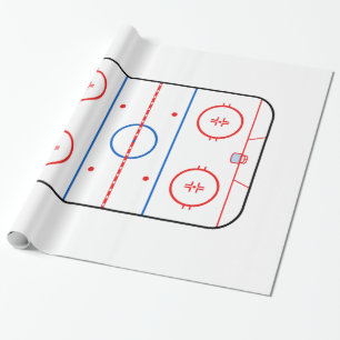 Ice Rink Diagram Hockey Game Decor Wrapping Paper
