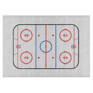 Ice Rink Diagram Hockey Game Design Cutting Board