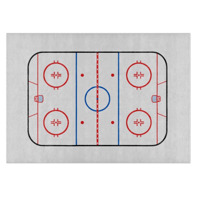 Ice Rink Diagram Hockey Game Design Cutting Board (Front)