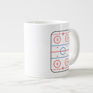Ice Rink Diagram Hockey Game Design Large Coffee Mug