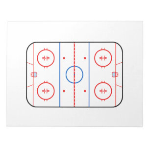 Ice Rink Diagram Hockey Game Design Notepad