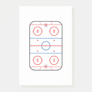 Ice Rink Diagram Hockey Game Design Post-it Notes
