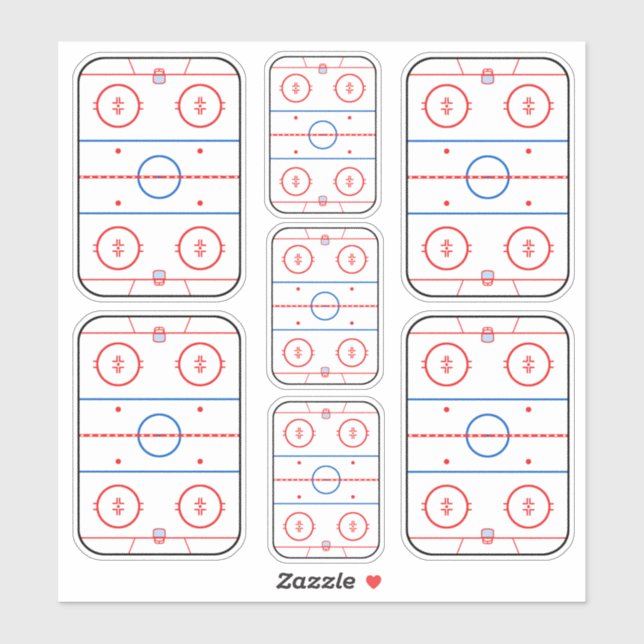 Ice Rink Diagram Hockey Game Graphic (Sheet)